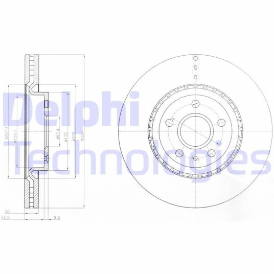 Bremseskive DELPHI BG9068