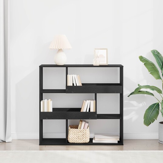 vidaXL Bokhylle Svart Eik 100 x 33 x 94,5 cm Konstruert tre