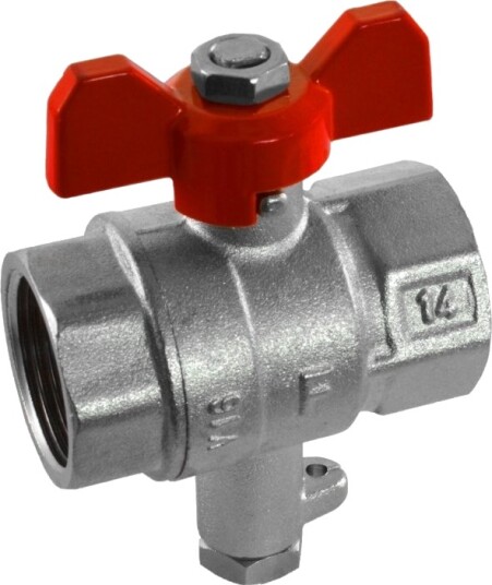 Ferro Kuleventil Med T-Stykke For Temperatursensor 1/2"" Kmt1
