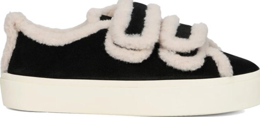 INUIKII   Joggesko Shearling Low Velcro   Svart