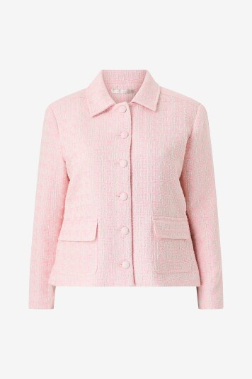 Ellos Plus collection   Kort jakke i tweed   Rosa