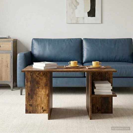 Kaffebord Røkt Eik 87 x 50 x 45 cm Konstruert tre