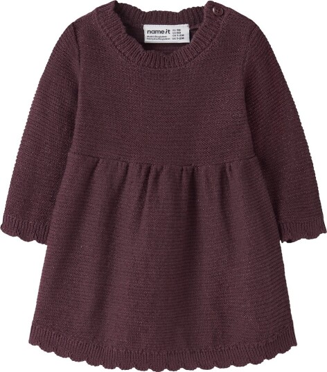 Name It Kjole   Strikk   Catawba Grape/Tone I Tone Lurex   Name It   50   Kjole Bordeaux Lilla