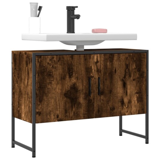 Servantskap røkt eik 80x33x60 cm konstruert tre Servantskap røkt eik 80x33x60 cm konstruert tre