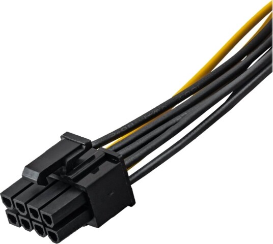 Akyga PCIe 8 Pin Til 6 Pin Strømforlengelseskabel 20 cm AK CA 07