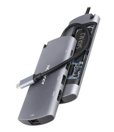 AXAGON HMC-6M2 - docking station - USB-C 3.2 Gen 1 / Thunderbolt 3 - HDMI - GigE AXAGON HMC-6M2 - docking station - USB-C 3.2 Gen 1 / Thunderbolt 3 - HDMI - GigE