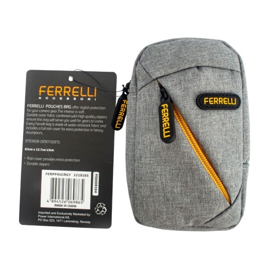 FERRELLI MP POUCH KAMERAVESKE MEDIUM, GRÅ