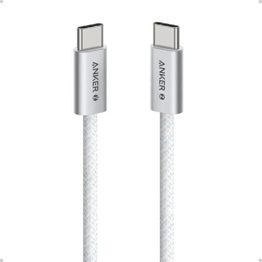 Anker Zolo 240W USB-C til USB-C Ladekabel 1m - Hvit Anker Zolo 240W USB-C til USB-C Ladekabel 1m - Hvit
