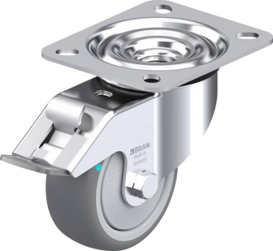 Blickle 849846 Le-Tpa 80Kfd-Fi Styrehjul Med Brems Ø80 Mm, 100 Kg (1 Stk.)