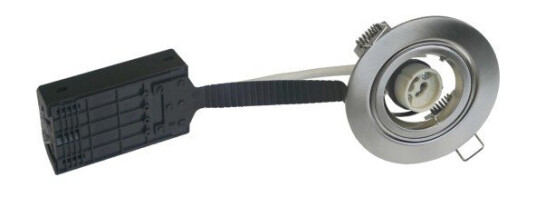 Nordtronic Downlight Euro Spot 80 GU10 rund børstet stål