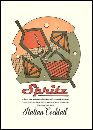 Geometrical spritz print Poster Plakat / 50x70cm