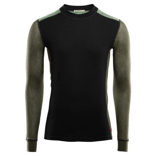Aclima WoolNet Hybrid Crew Neck Man Jet Black/Olive Night/Dill XS, Jet Black/Olive Night/Dill Aclima WoolNet Hybrid Crew Neck Man Jet Black/Olive Night/Dill XS, Jet Black/Olive Night/Dill