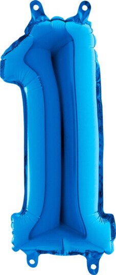 Ballongkungen Tallballong Mini Blå Metallic Tallet 1 14001B