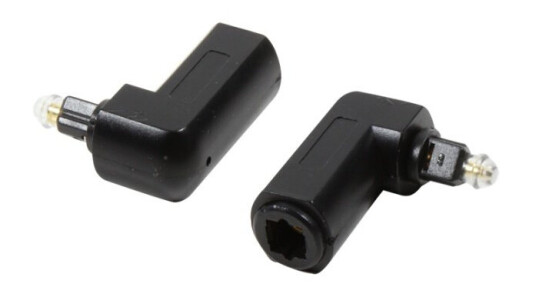 LogiLink Toslink 90° Vinkeladapter Fibertilkobling Sort