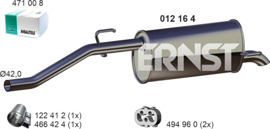 Bakre eksospotte ERNST 012164 Bakre eksospotte ERNST 012164