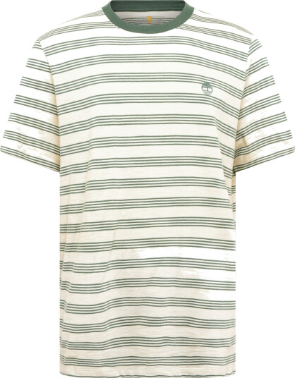 Timberland 4 Rows Striped Short Sleeve Tee Putty Pineneedle Yd   Cream   L