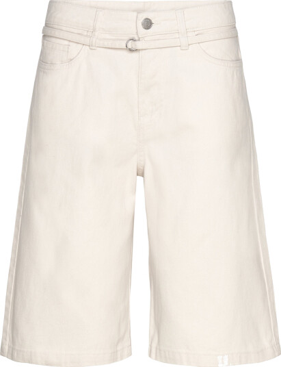Monki Low Rise Cargo Cotton Twill Jorts - Beige - 32