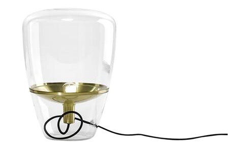 Brokis Ballonger Liten Bord/ Gulvlampe Klart Glass/ Messing