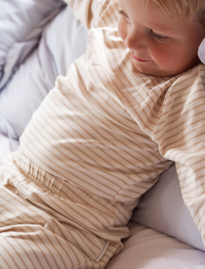 Geggamoja Two Pcs Pyjamas Classic Beige 146 152