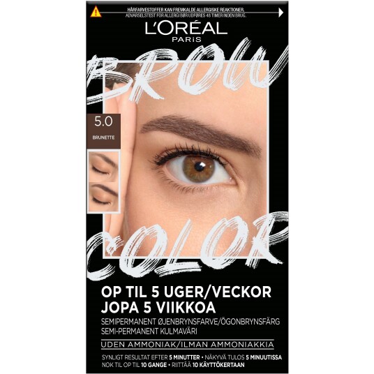 L'Oréal Paris Brow Color Kit Semi-Permanent Eyebrow Color 5.0 Bru