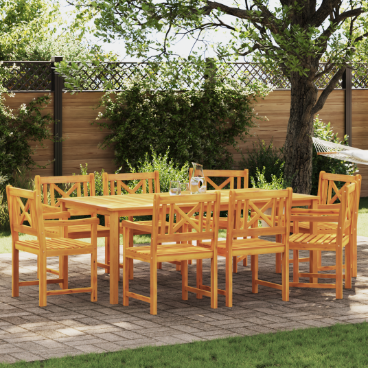 Hagemøbler 8 stk 56x55.5x90 cm Massivt tre akasietre