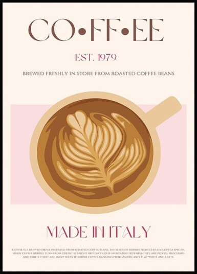 Italian Coffee Plakat Plakat / 70x100cm
