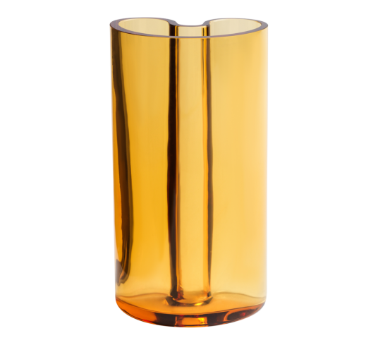 Bror vase 16 cm amber