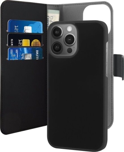 Puro 2-i-1 Magnetisk Lommebokdeksel for iPhone 13 Pro - Svart