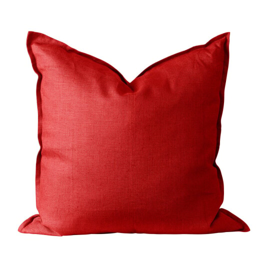 Scandi Living Calm putetrekk lin 50 x 50 cm Red
