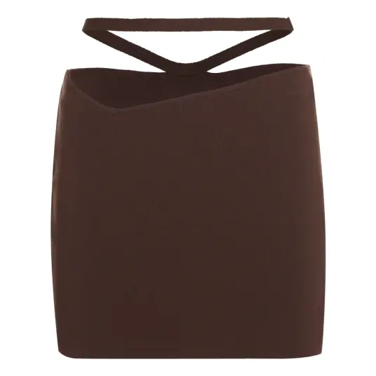 Andrea Adamo Dame Skjørt Brun M, Andrea Adamo Dame Skjørt Brun M,