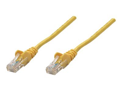 Intellinet Network Patch Cable Cat5e 20M Yellow Cca U/Utp Pvc Rj45 Gold Plated Contacts Snagless Booted Lifetime Warranty Polybag Koblingskabel Rj-45 Hann Til Rj-45 Hann 20 M Utp Cat 5E Formstøpt Uten Hindringer Gul