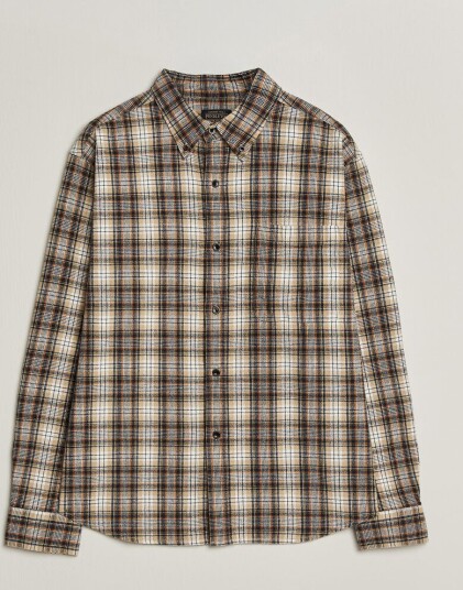 Pendleton Flannel Button Down Shirt Brown Check