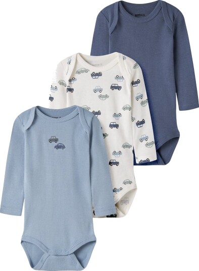 Name It Body Long Sleeve Car Hvit 80