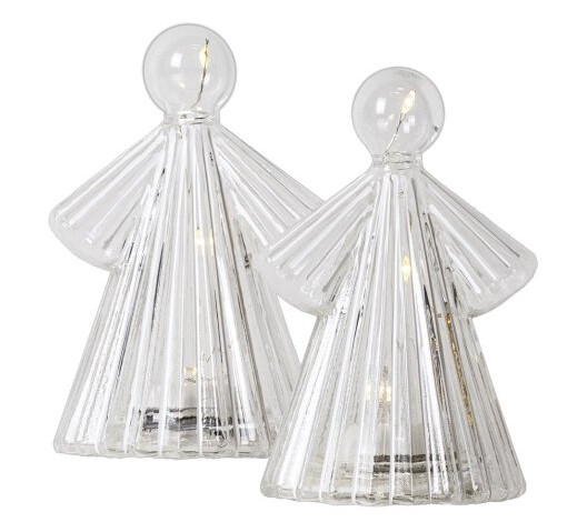 Sirius Home Alberte Engel Klar/Hvid 2 Stk. H 10 Cm Sirius Home Alberte Engel Klar/Hvid 2 Stk. H 10 Cm