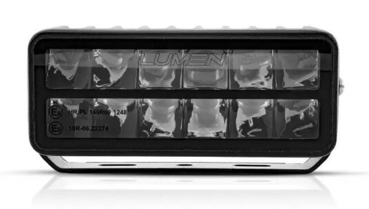 Lumen Helios SQ12 LED fjernlys. Godkjent fjernlys. 6664 lumen. Kombinert lysbilde.
