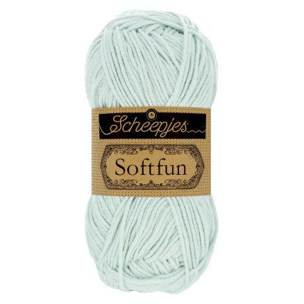 Scheepjes Softfun Garn Unicolor 2646 Gletsjer Mist Scheepjes Softfun Garn Unicolor 2646 Gletsjer Mist