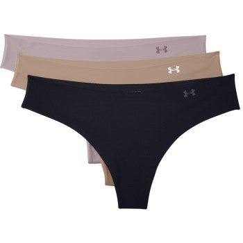 Under Armour Truser 3P Pure Stretch Thong Svart m Beige X-Small Dame