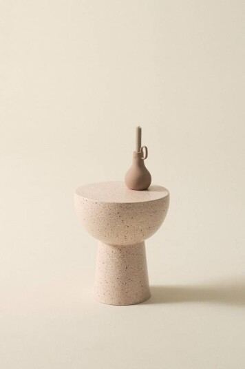 Jotex BALIS sidebord, diameter 35 cm Beige terrazzo 1703763-02-0 1703764-03-0