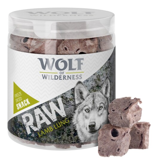 Økonomipakke Wolf Of Wilderness Raw Frysetørkede Premiumsnacks Raw Lammelunge 4 X 50 G