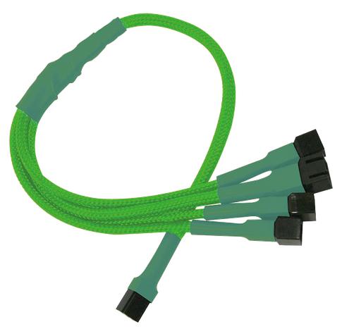 Nanoxia 3-pin viftestrømsplitter 30 cm Grønn