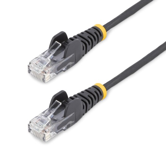 StarTech 7m Black Slim CAT6 Ethernet Cable Snagless RJ45 LSZH 28AWG Pure Bare Copper Network Patch Cable/Cord