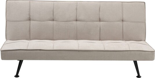 3 sitssoffa Beliani Hasle Beige svart Beige Black