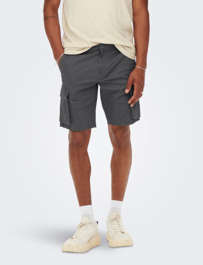 ONLY & SONS Onscam Stage Cargo Shorts 6689 Life Noos - Grey - S