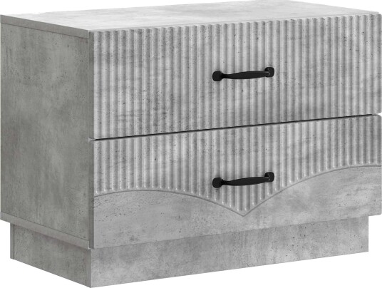  Nattbordskap Betonggrå 62 x 34,5 x 44,5 cm Konstruert tre