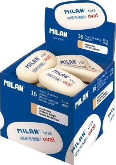 Milan Milan Syntetisk Viskelær Oval Hvit 16 Stk.