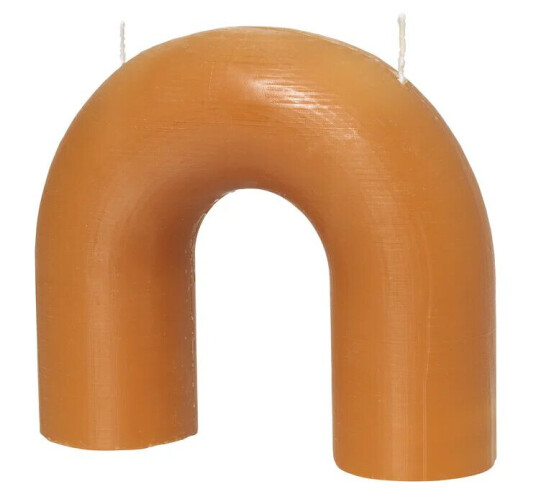 Broste Copenhagen Bend lys 14,5x16,5 cm Honey gold