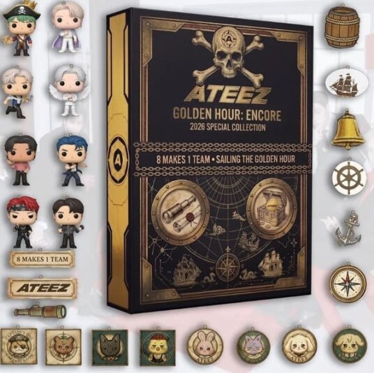 KPOP grupper adventskalender 2026 24 roms akryl nedtellings blindboks ATEEZ
