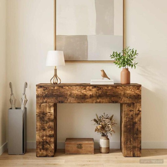 vidaXL Kaffebord Røkt Eik 102 x 35 x 75 cm Konstruert tre