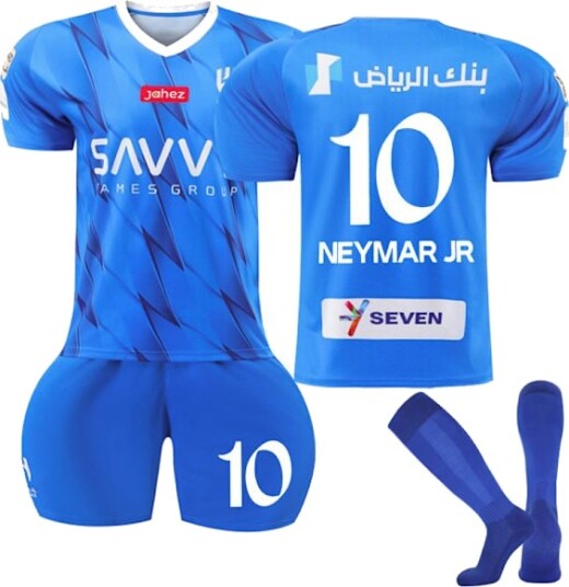 23 24 Al Hilal Saudi FC Hjemmefotballtrøye for Barn Nr. 10 Neymar