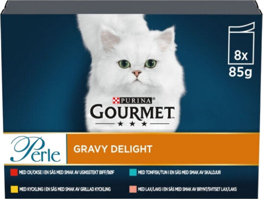 Gourmet Perle Gravy Delight Våtfôr til Katt 8x85g Gourmet Perle Gravy Delight Våtfôr til Katt 8x85g